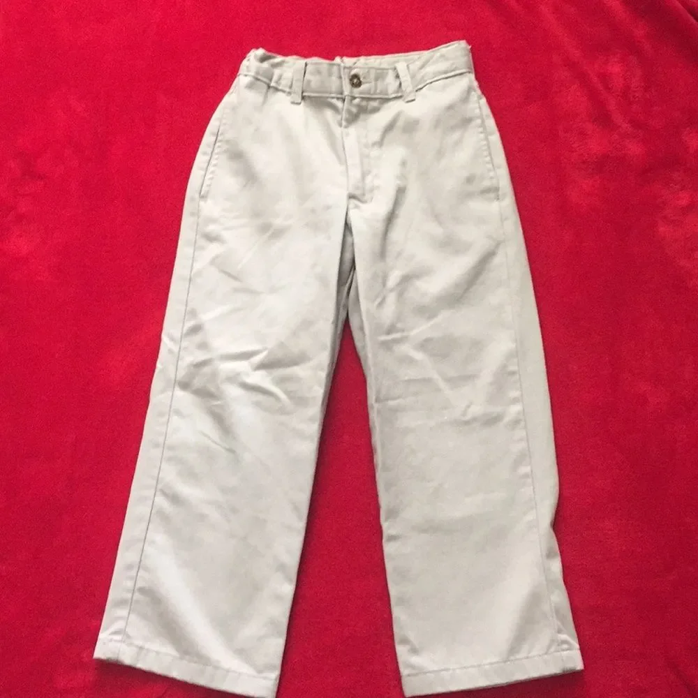 4/$20 Flat Front Khakis Adjustable Waist Sz 6